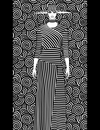 The striped dress